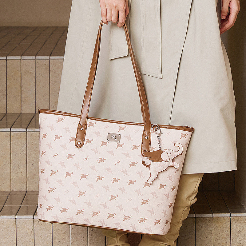 Genuine Leather Top-Handle Tote Bag