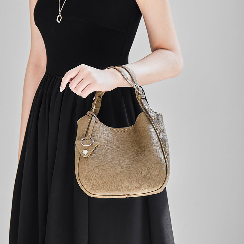 Luxurious Top Handle Shoulder Crossbody Bucket Bag
