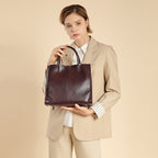 Genuine Leather Crossbody Handheld Tote Bag