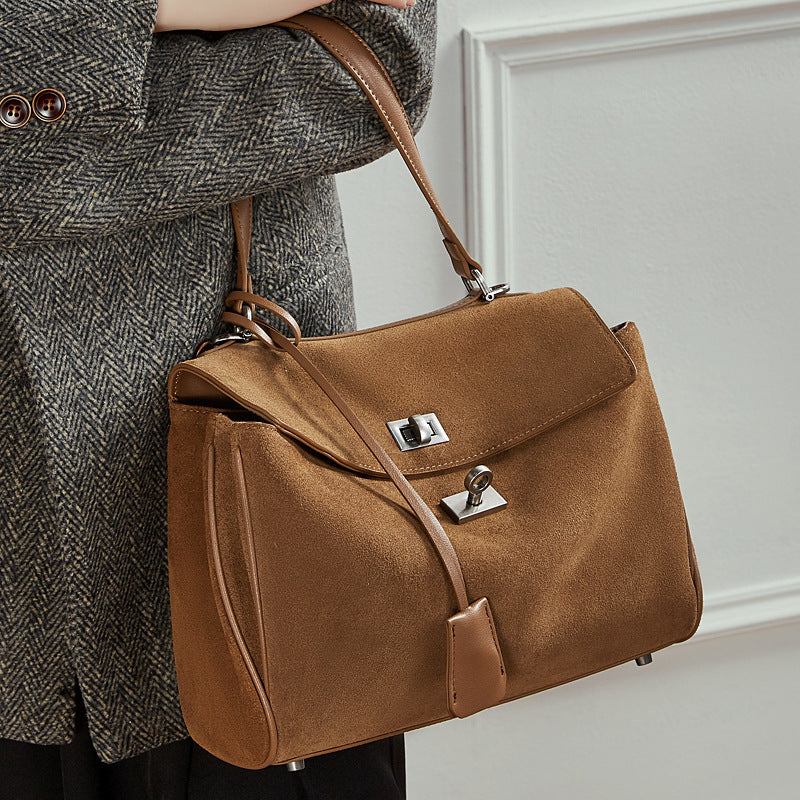 Large Capacity Top-Handle Crossbody Tote Bag