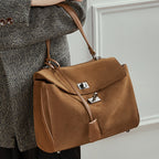 Large Capacity Top-Handle Crossbody Tote Bag