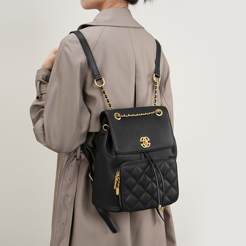 Genuine Leather Large Capacity Backpack