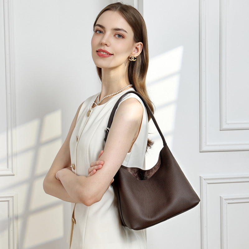 Genuine Leather Shoulder Crossbody Handbag Tote Bag