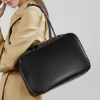 Genuine Leather Top-Handle Bowling Bag