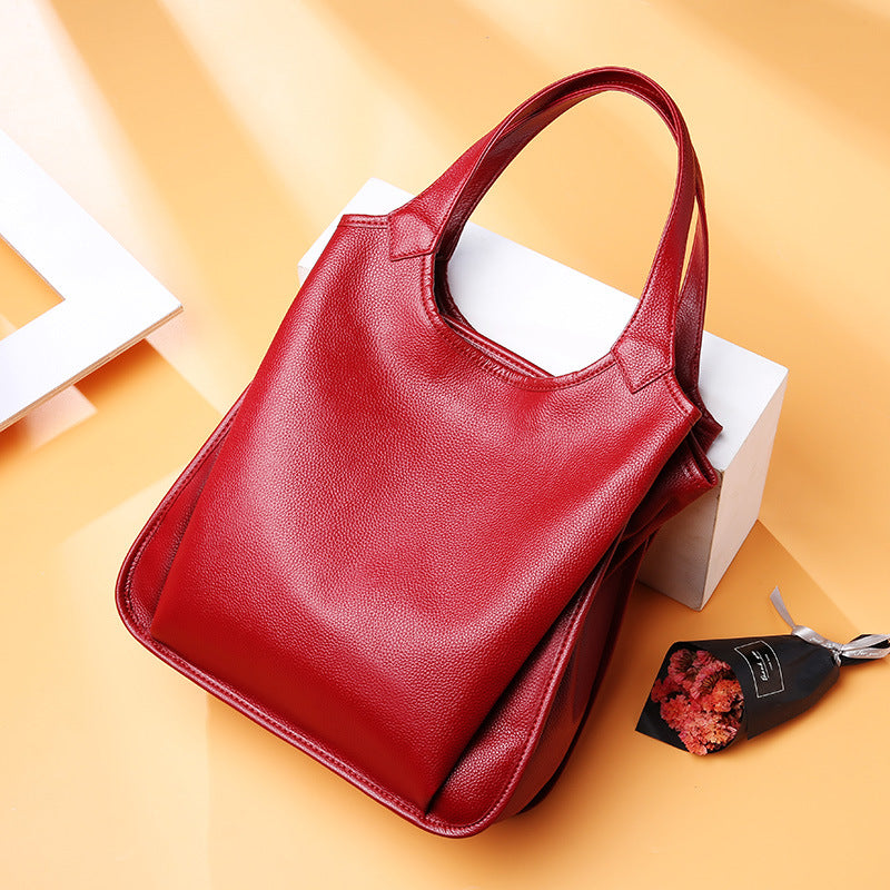 Genuine Leather Tote Bag Crossbody Handbag Women Shoulder Bag