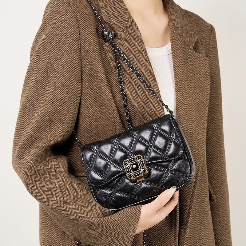 Vintage Shoulder Crossbody Handbag Small Square Bag
