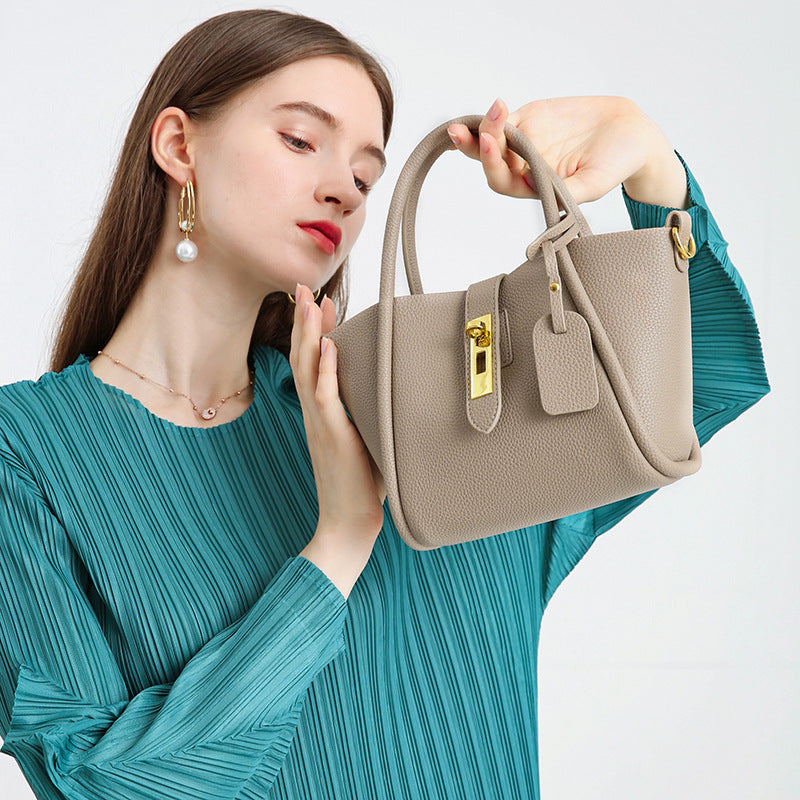 Vintage Top Handle Shoulder Crossbody Bucket Bag