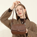 Genuine Leather Crossbody Small Square Bag