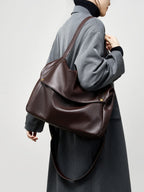 Western Style Genuine Leather Large Capacity Tote Bag