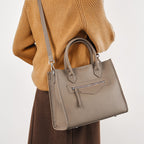 Genuine Leather Crossbody Handheld Briefcase