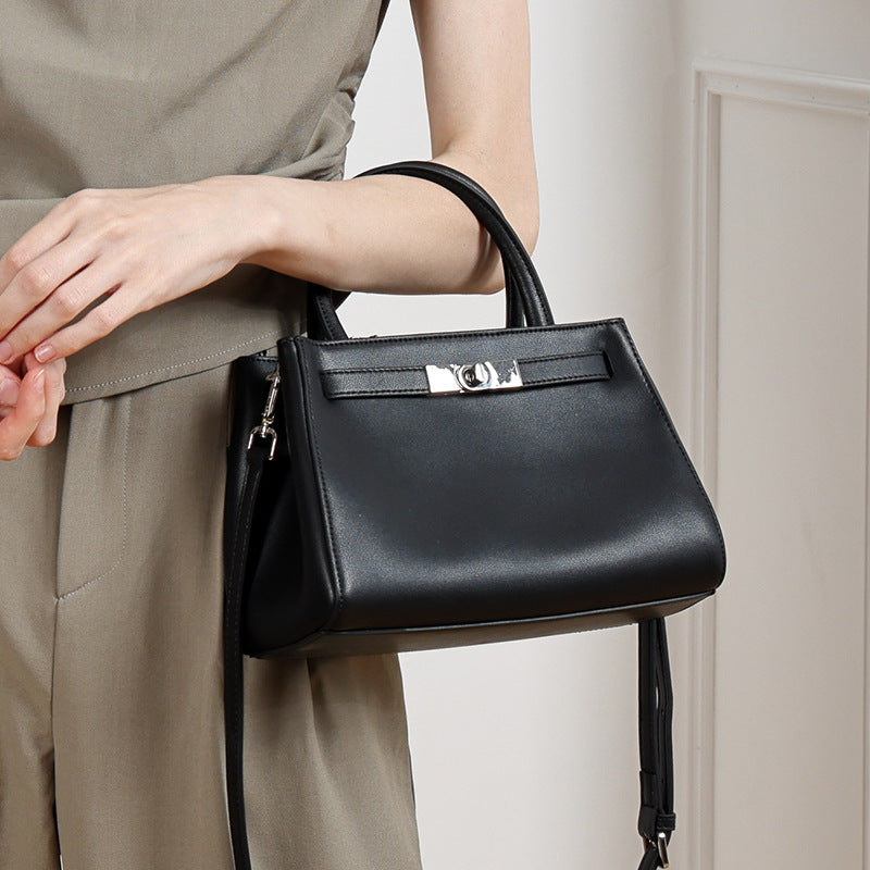 Genuine Leather Shoulder Crossbody Handbag Kelly Bag