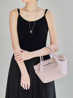 Premium Genuine Leather Crossbody Bag With Top Handle