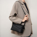 Large Capacity Genuine Leather Shoulder Crossbody Tote Bag