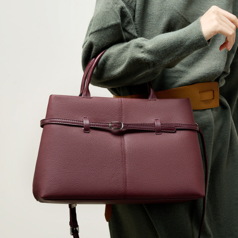 Commuter Shoulder Tote Bag With Top Handles