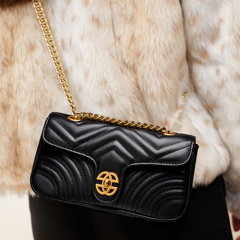 Vintage Single-Shoulder Top-Handle Mini Square Bag