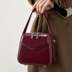Genuine Leather Large Capacity Top-Handle Crossbody Bag