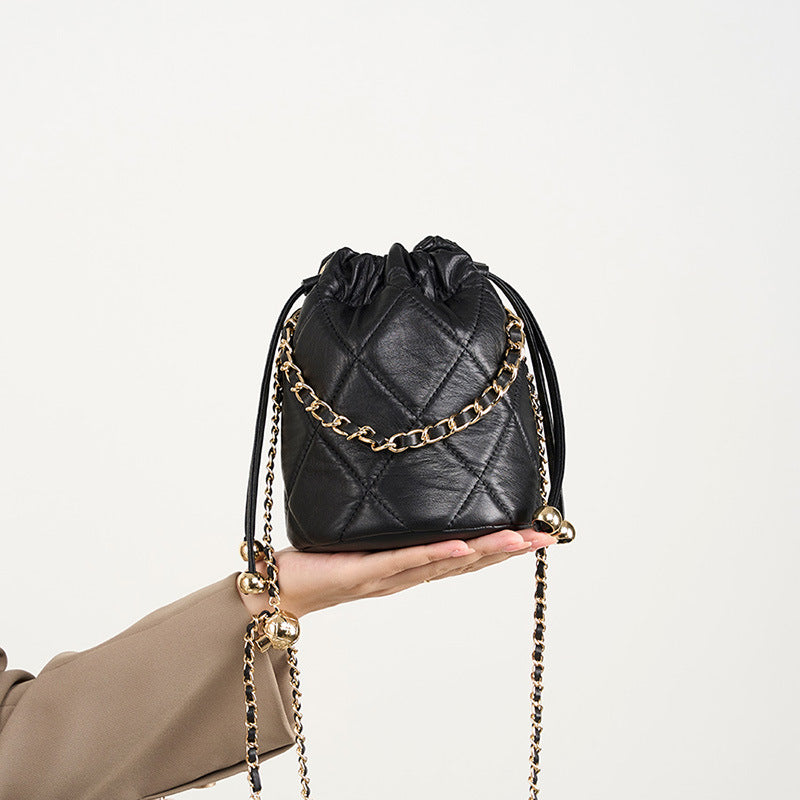 Vintage Top Handle Shoulder Bucket Bag