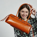 Vintage Shoulder Baguette Bag With Top Handle