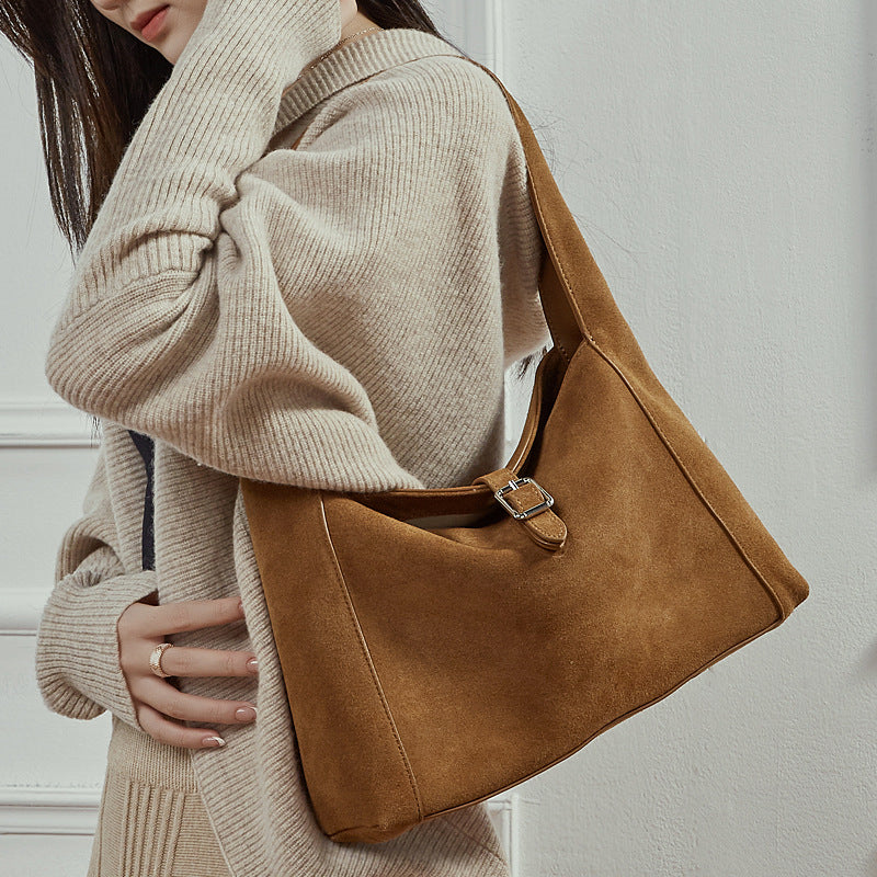 Genuine Leather Vintage Top-Handle Tote Bag