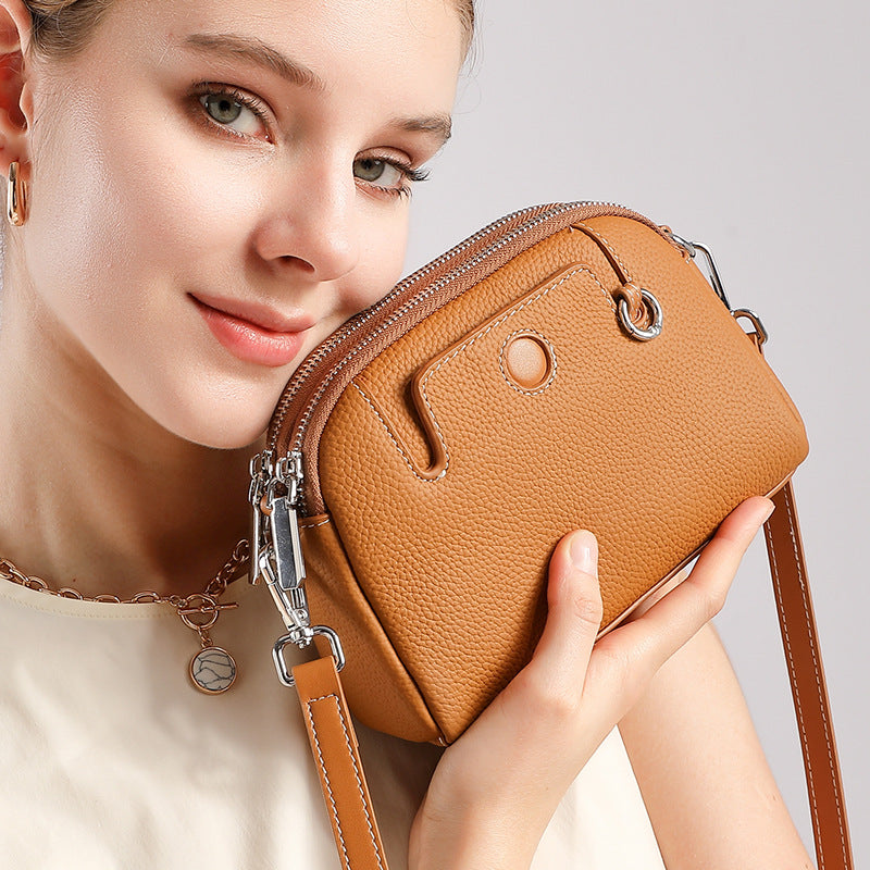 Genuine Leather Trendy Crossbody Bag
