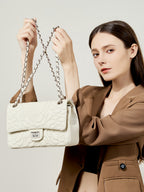 Tweed style Shoulder Crossbody Chain Bag
