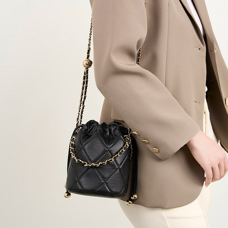 Vintage Top Handle Shoulder Bucket Bag