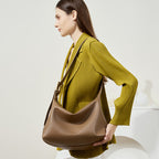 Genuine Leather Shoulder Crossbody Tote Bag