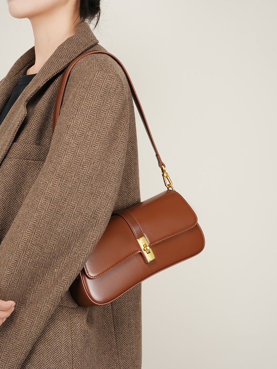 Elevated Shoulder Crossbody Baguette Bag