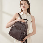 Fashionable Large Capacity Genuine Leather Backpack