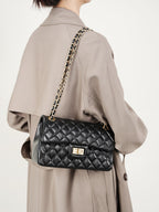 Fashionable Quilted Chain Shoulder Crossbody Bag