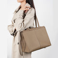 Vintage Genuine Leather Top Handle Shoulder Bag
