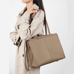 Vintage Genuine Leather Top Handle Shoulder Bag