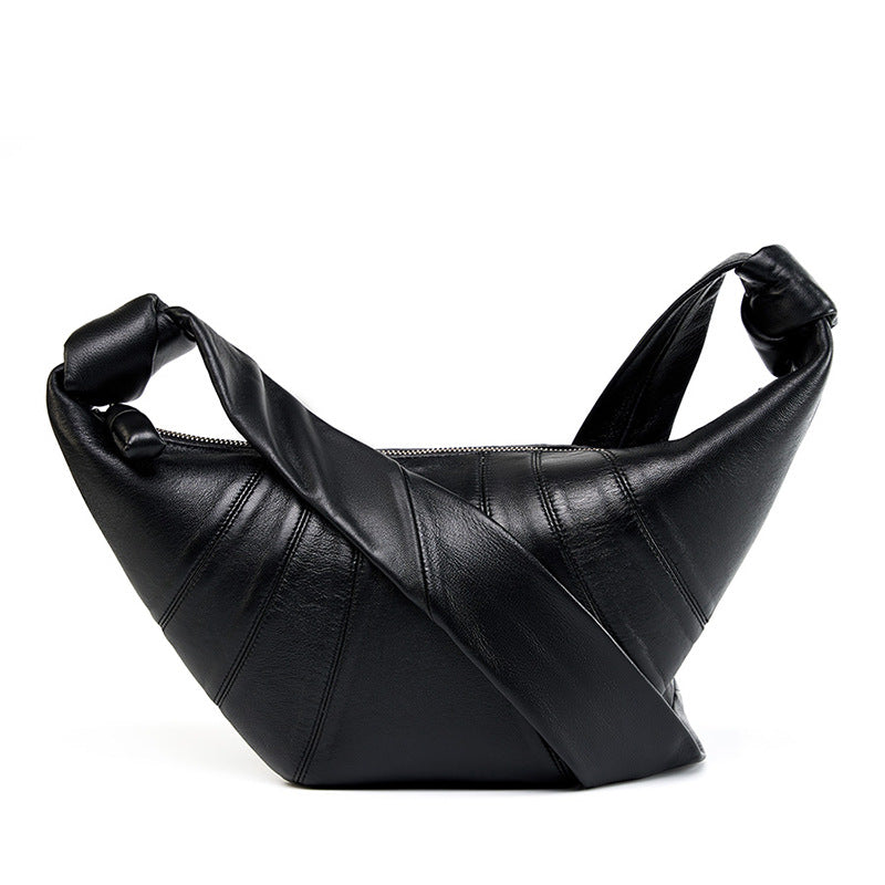 Horn Genuine Leather Shoulder Crossbody Dumpling Bag