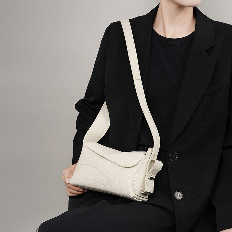 Large Capacity Genuine Leather Shoulder Crossbody Tote Bag