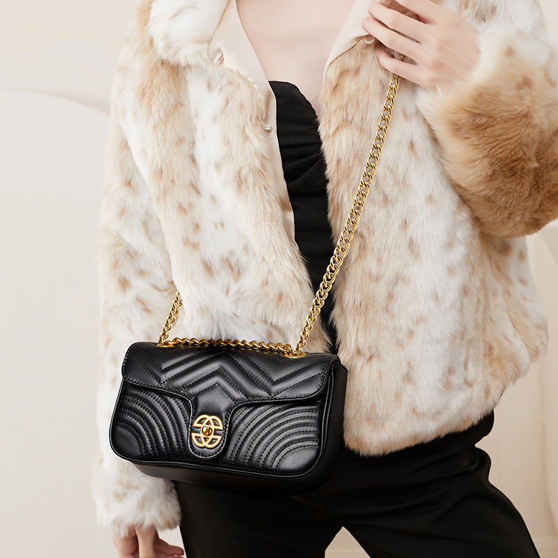 Vintage Single-Shoulder Top-Handle Mini Square Bag
