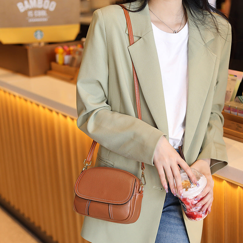 Fashion Genuine Leather Shoulder Crossbody Handbag