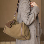 Genuine Leather Crossbody Handheld Tote Bag