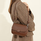 Genuine Leather Crossbody Small Square Bag