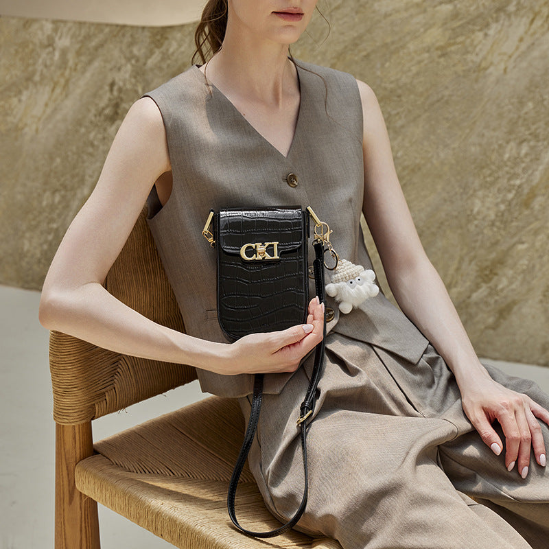 Genuine Leather Crossbody Kelly Bag