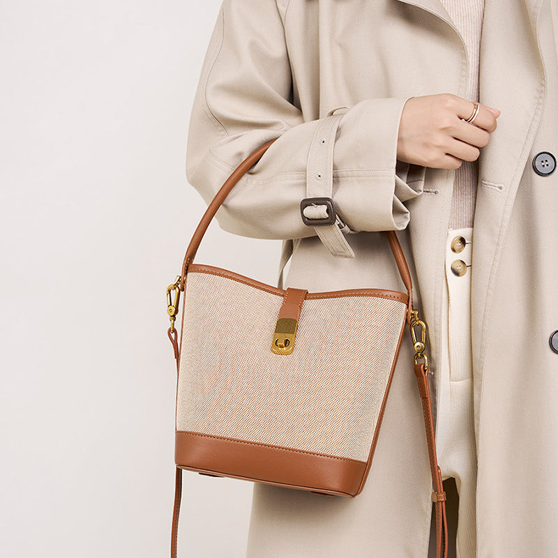 Luxury Shoulder Crossbody Top Handle Bucket Bag