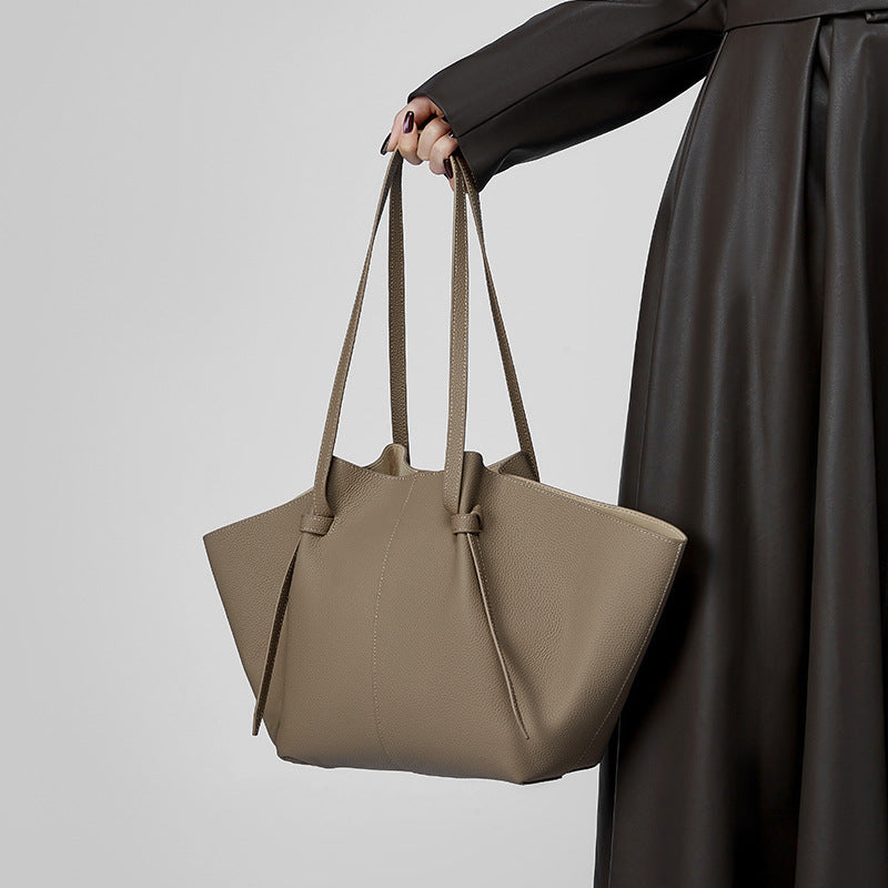 Fashion Genuine Leather Single-Shoulder Top-Handle Tote Bag