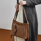 Genuine Leather Crossbody Tote Bag