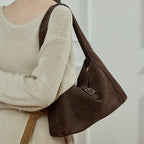 Genuine Leather Vintage Top-Handle Tote Bag