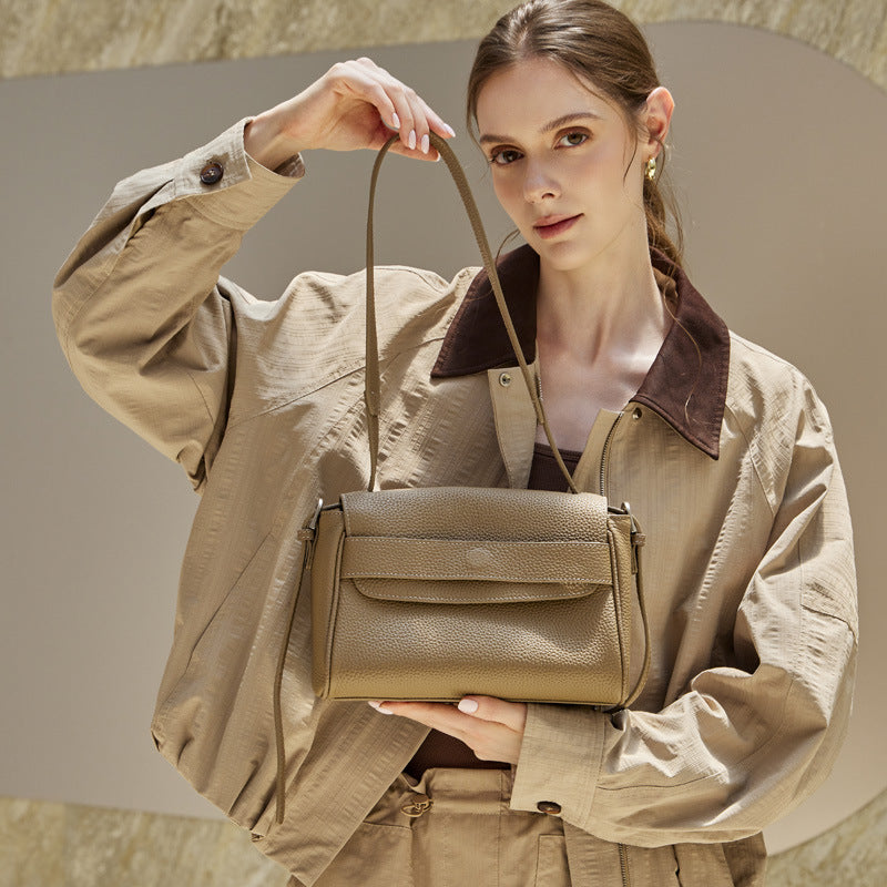 Genuine Leather Shoulder Crossbody Handbag