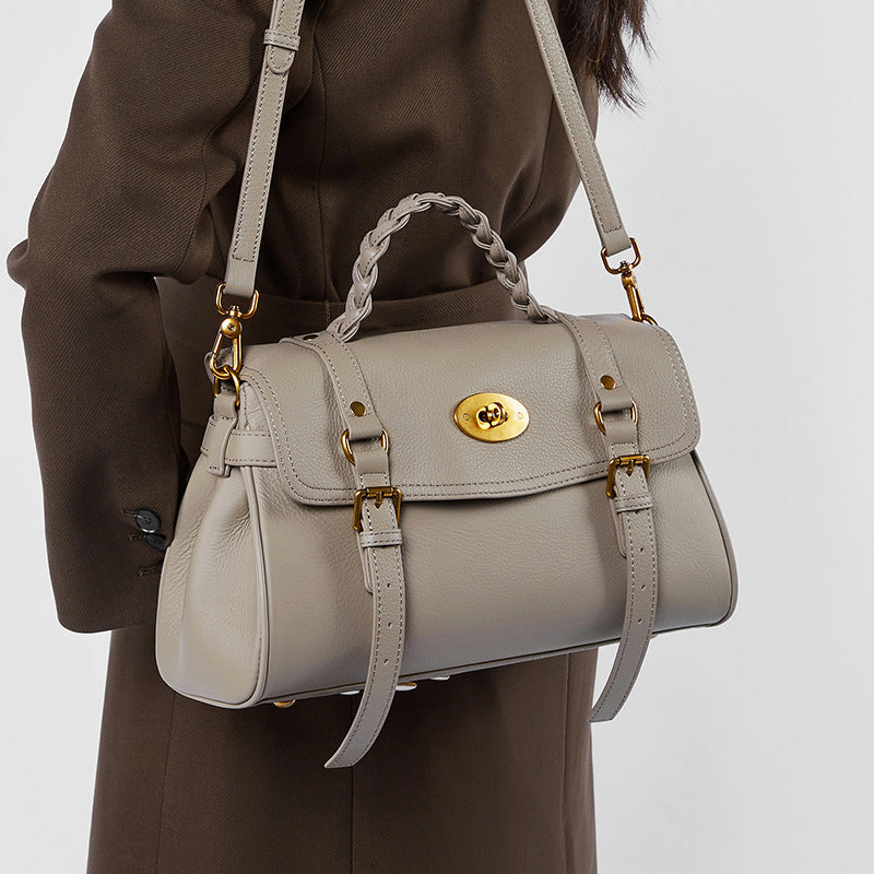 Genuine Leather Shoulder Crossbody Handbag Messenger Bag
