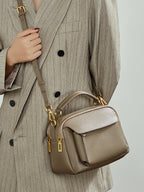 Vintage Single-Strap Crossbody Bag With Top Handle