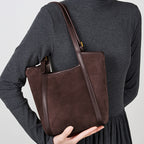 Large Capacity Top-Handle Crossbody Tote Bag