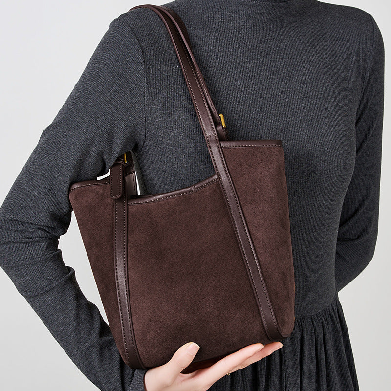Large Capacity Top-Handle Crossbody Tote Bag