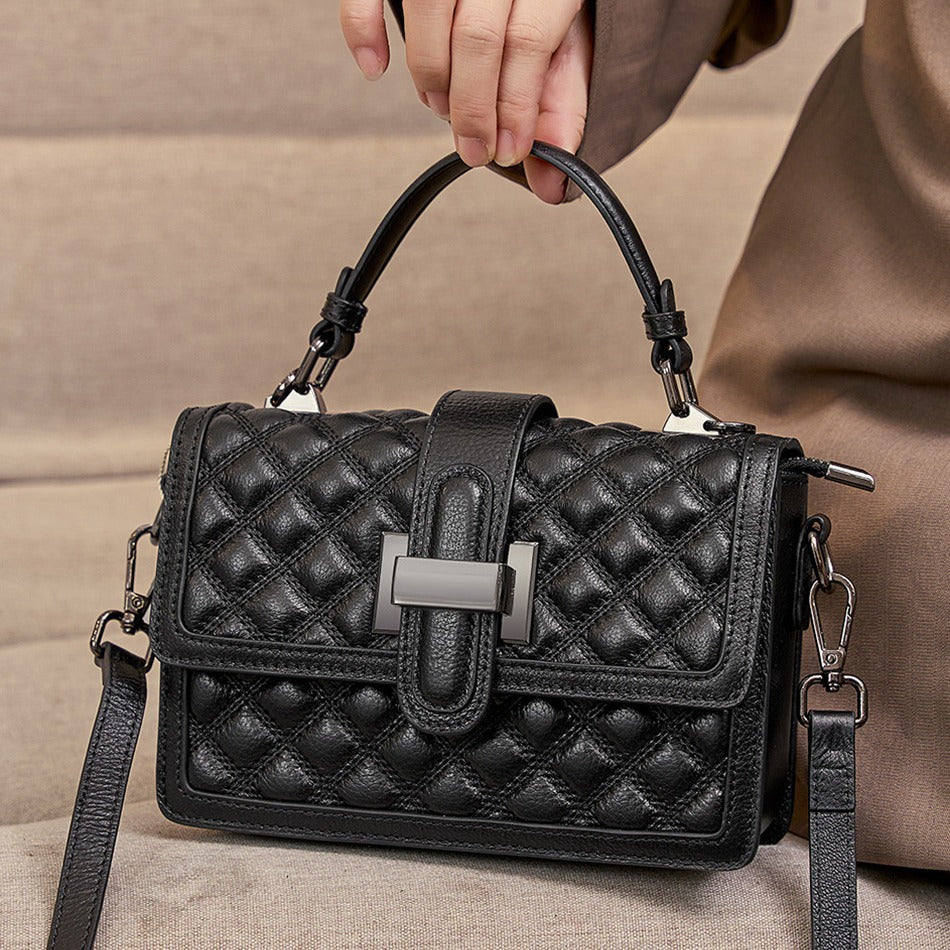 Vintage Quilted Shoulder Crossbody Handbag