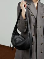 Commuter Genuine Leather Shoulder Crossbody Dumpling Bag